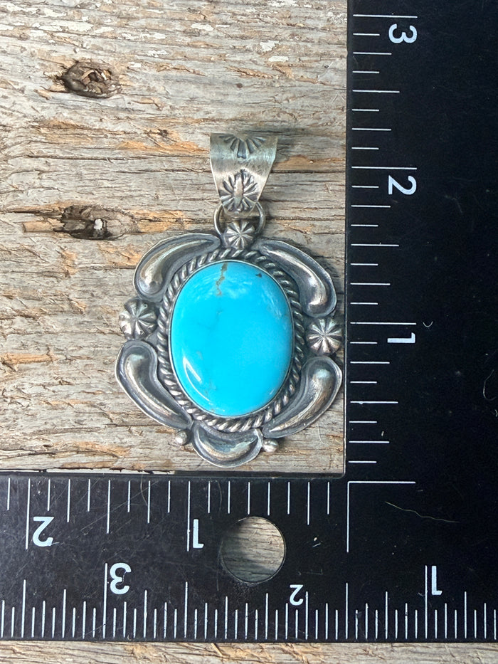 Jeff James Jr Authentic Kingman Turquoise Pendant