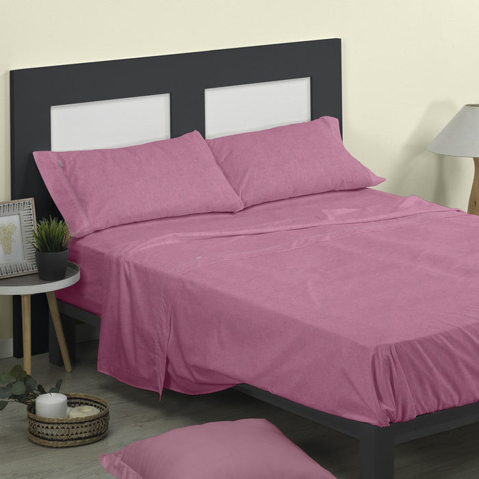 Juego de sábanas Alba cuarzo escena de cama