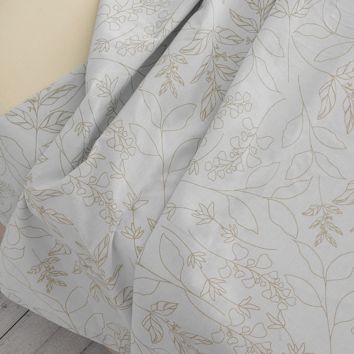 Juego de sábanas estampado Circe crema, detalle