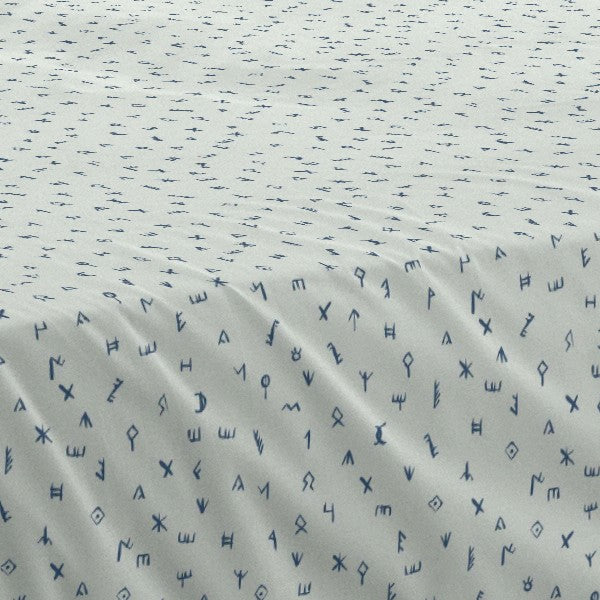 Juego de sábanas Íber azul detalle del dibujo
