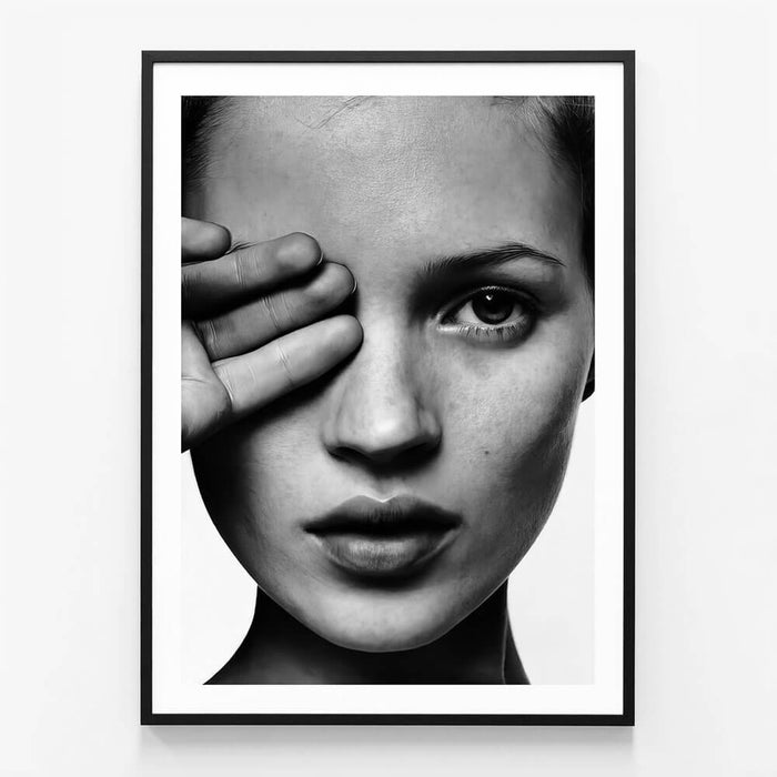 Kate wall art print in black frame