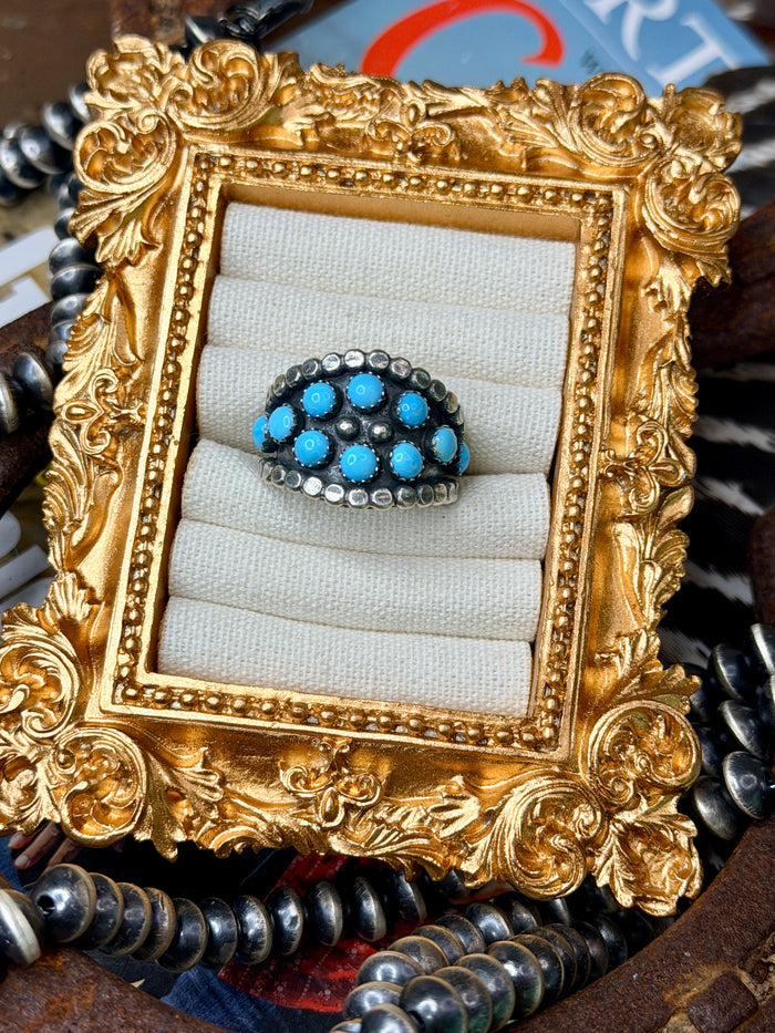 Kenny Lonjose Navajo Turquoise Ring