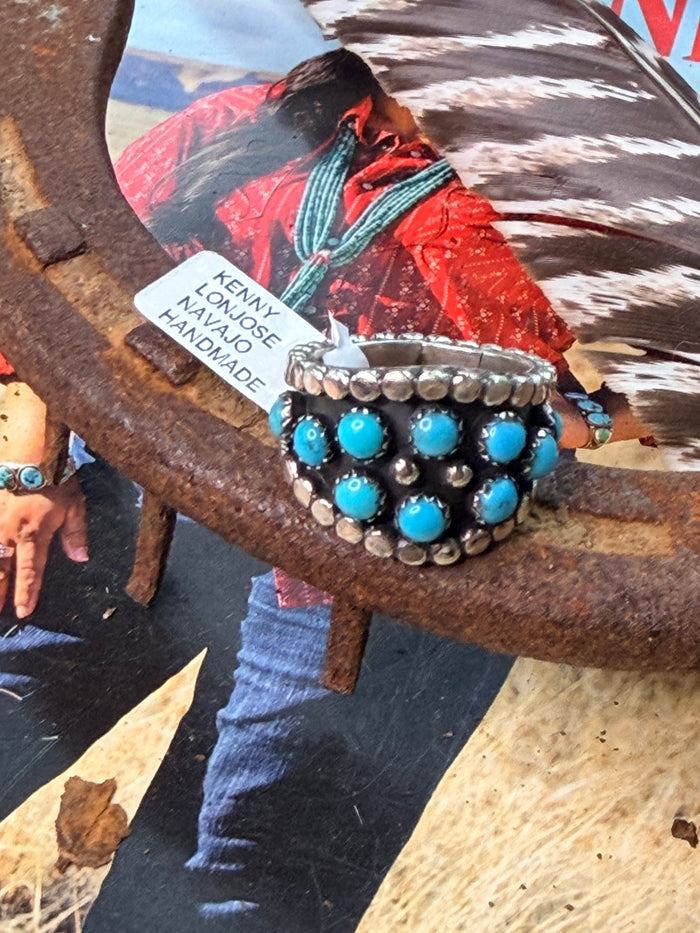 Kenny Lonjose Navajo Turquoise Ring