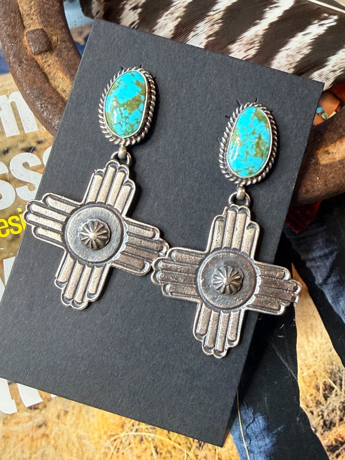 Kevin Billah Navajo Handmade Kingman Earrings