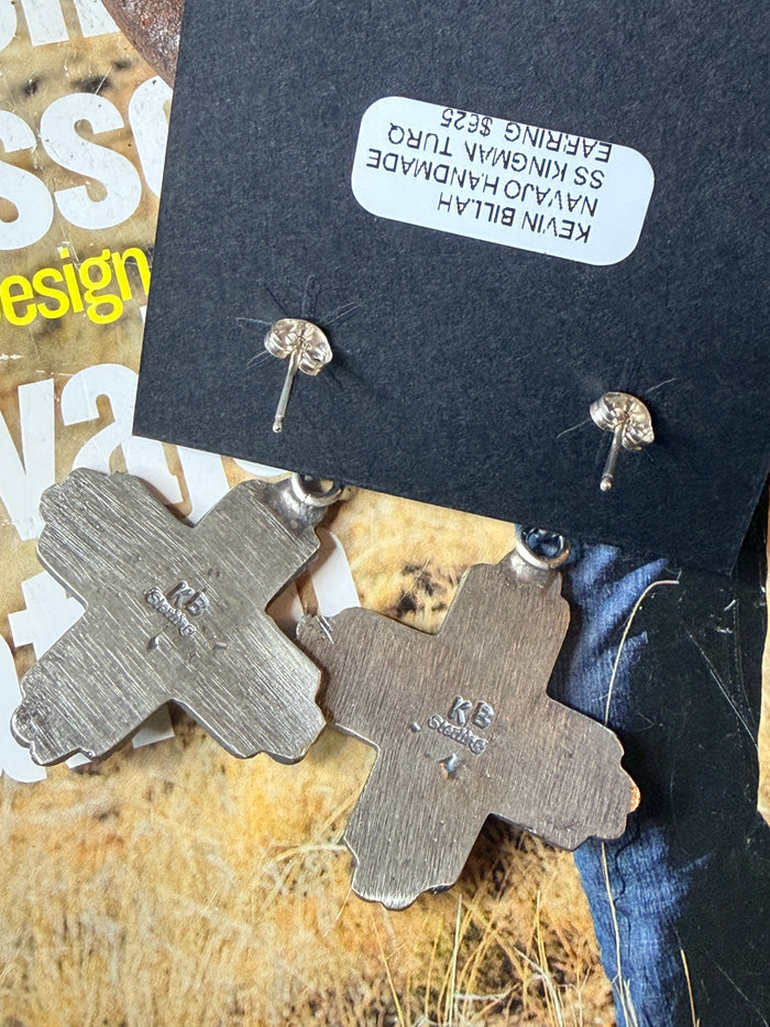Kevin Billah Navajo Handmade Kingman Earrings