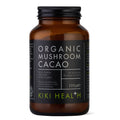 Brown bottle of Organic Mushroom Cacao by KIKI Health on a white background