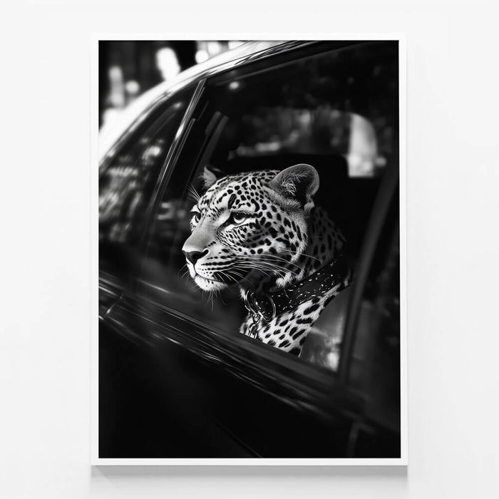 Leopard in Car