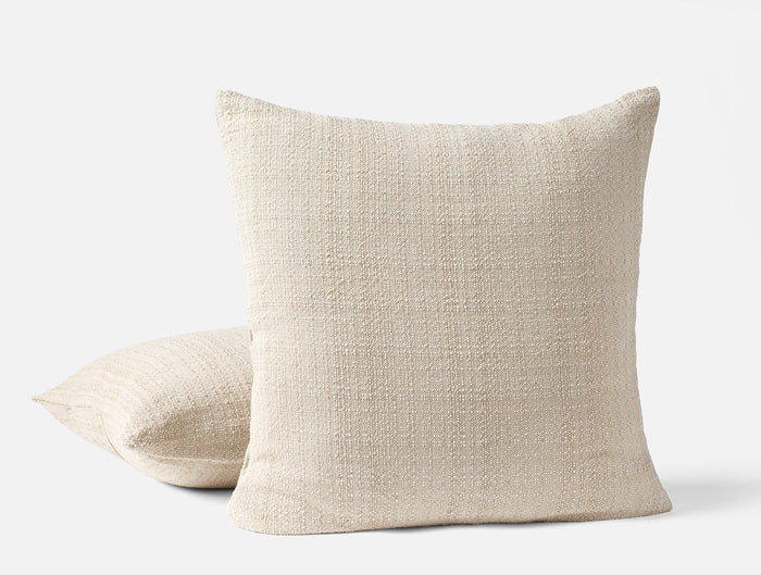 Lido Organic Decorative Pillow Cover - Coyuchi | Undyed w/Khaki