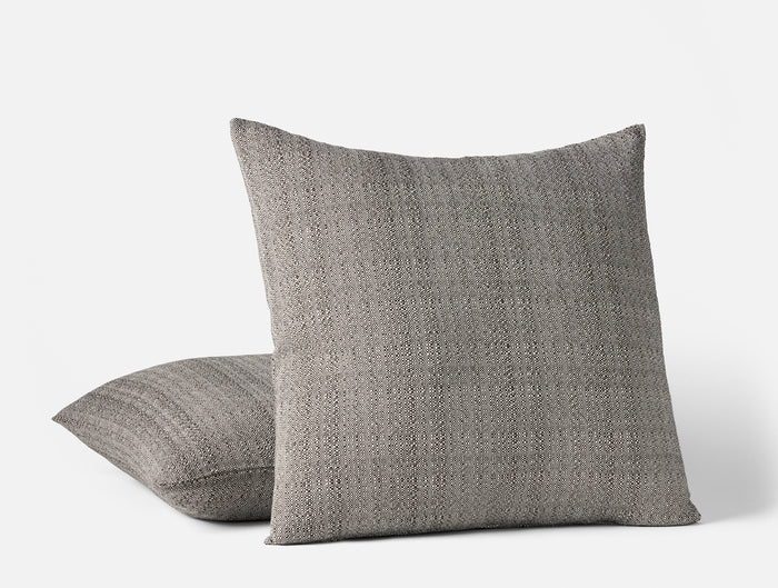 Lido Organic Decorative Pillow Cover - Coyuchi | Undyed w/Espresso