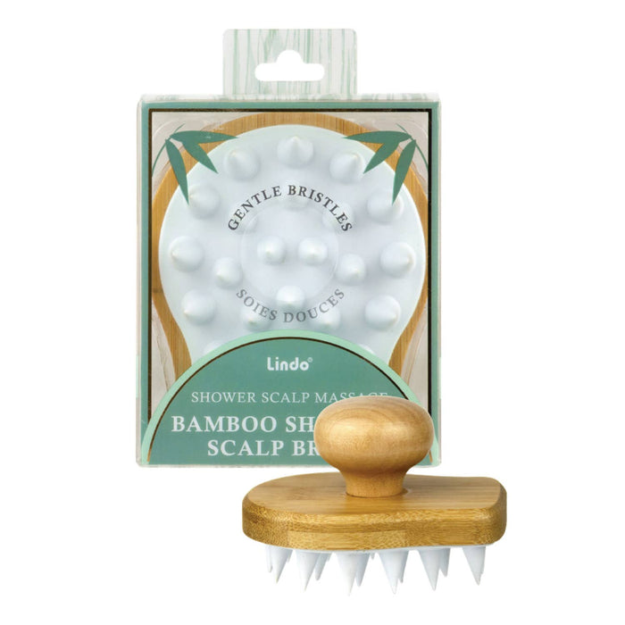 Lindo Bamboo Shampoo Scalp Brush - Shower Scalp Massage