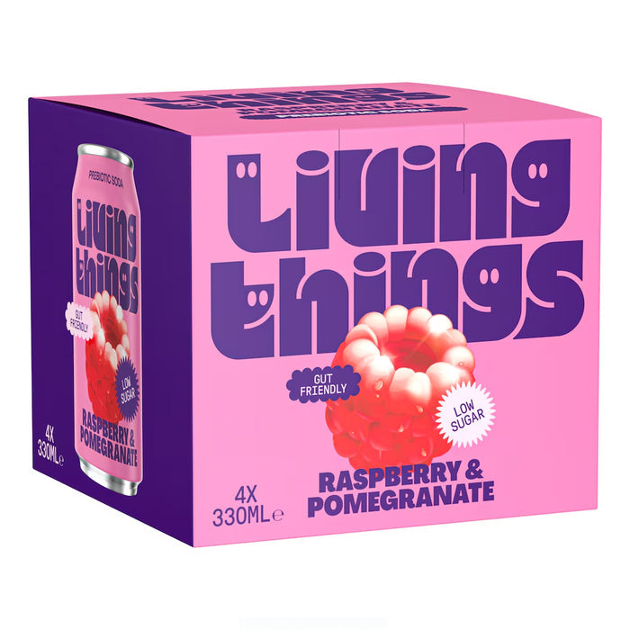 Living Things Raspberry & Pomegranate All Natural Soda Multipack