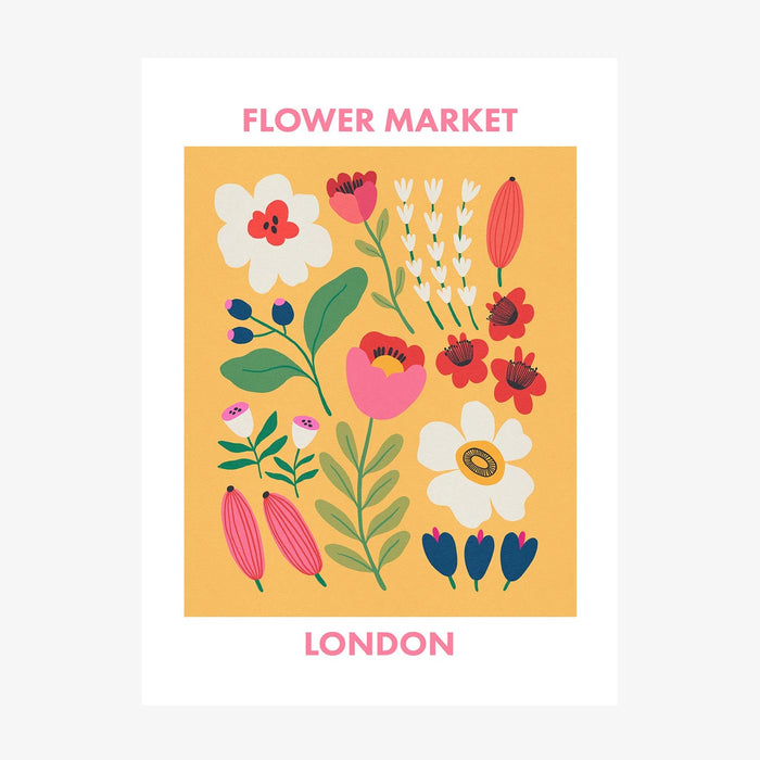 London Flower Market wall art print