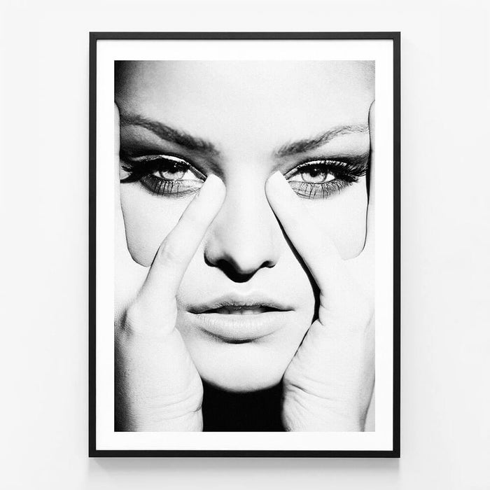 Lusting Eyes wall art print in black frame