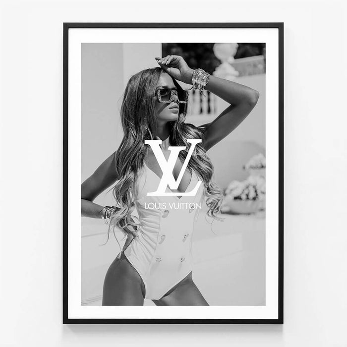 LV Lifestyle wall art print in black frame