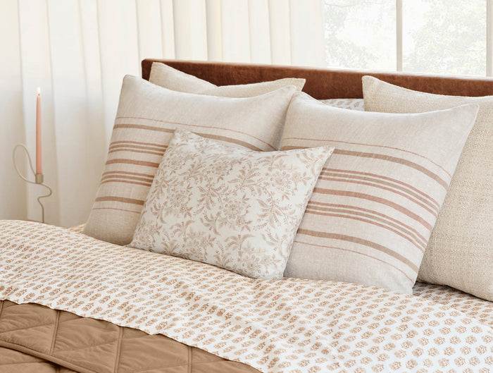 Marguerite Organic Print Decorative Pillow Cover + Pillow Insert Set