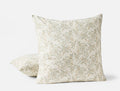 Marguerite Organic Print Decorative Pillow Cover - Coyuchi | Natural w/Juniper