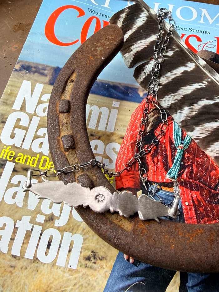 Marita Benally Navajo Sterling Silver Kingman Turquoise Necklace