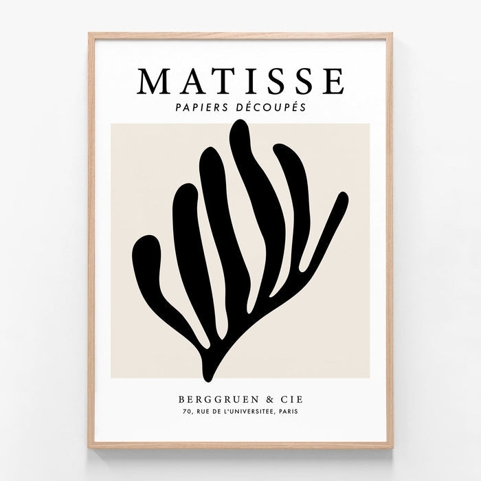 Matisse Black Coral oak framed print