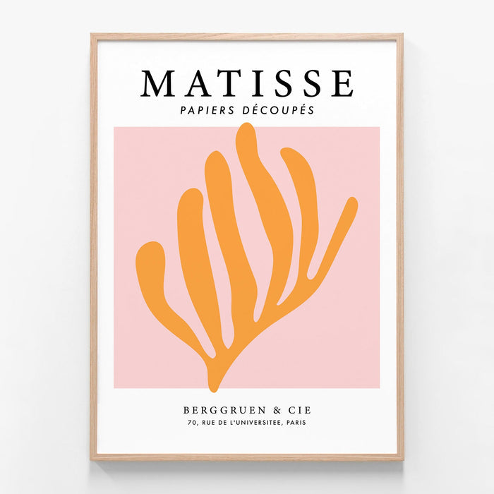 Matisse Orange Coral No. 1 oak framed print