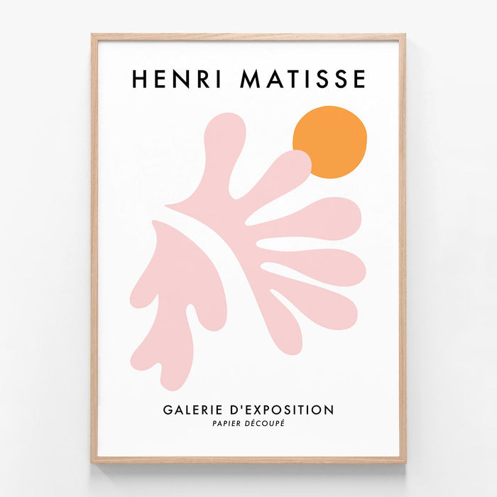 Matisse Orange Coral No. 3 oak framed print