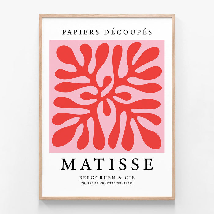 Matisse Red Coral No. 2 oak framed print