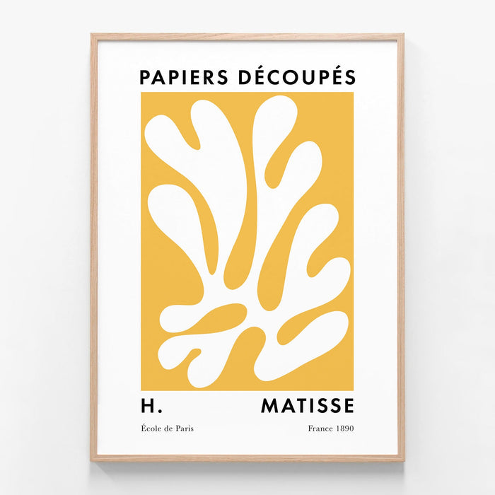 Matisse Yellow Coral No. 1 oak framed print