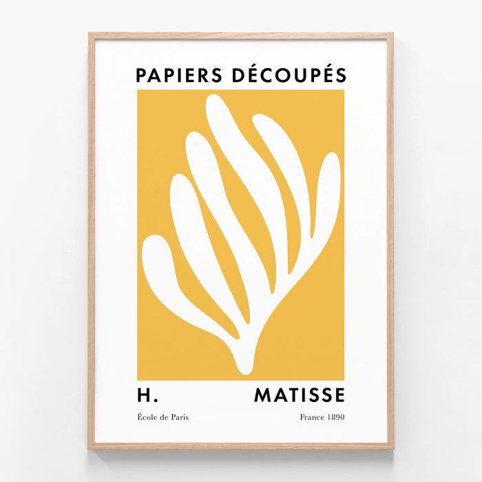 Matisse Yellow Coral No. 2 oak framed print