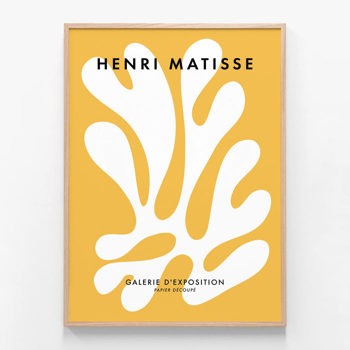 Matisse Yellow Coral No. 3 oak framed print