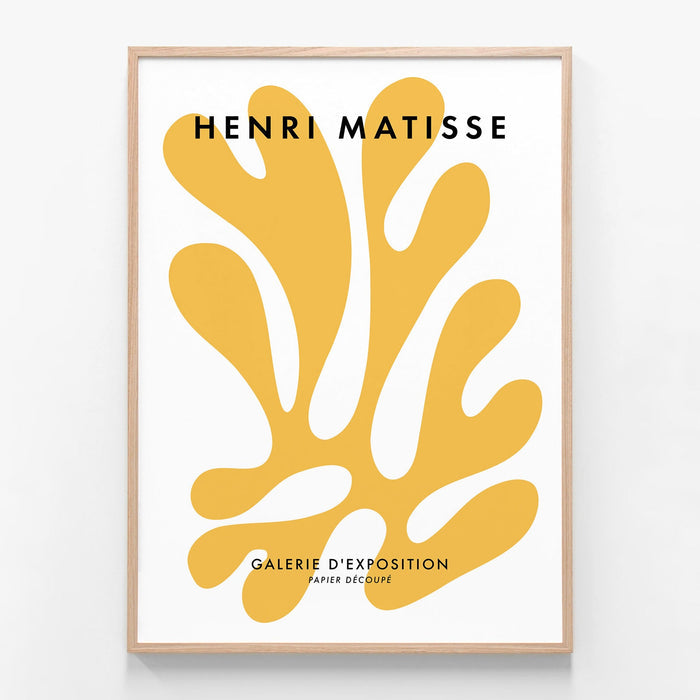 Matisse Yellow Coral No. 4 oak framed print