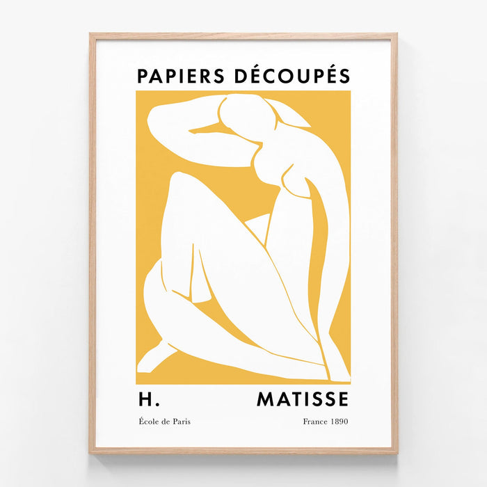 Matisse Yellow Nude oak framed print