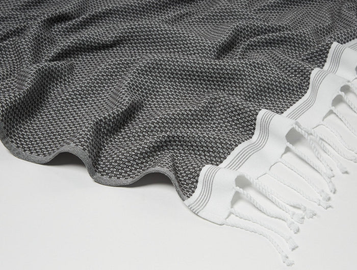 Mediterranean Organic Towels - Coyuchi | Shadow w/ Deep Pewter