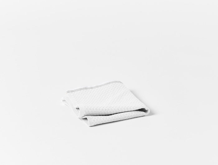 Mediterranean Organic Towels - Coyuchi | Alpine White w/ Slate Stripe