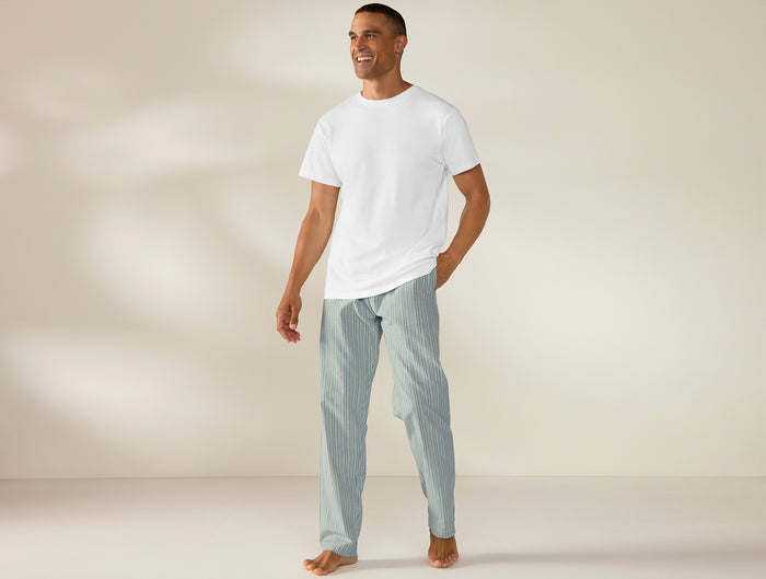 Men's Organic Crinkled Pajama Pants + Pima Organic Tee Set