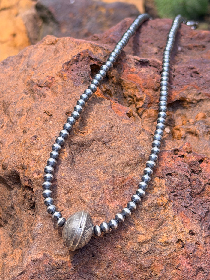 Mercury Dime Coin Necklace with Round and Saucer Pearls