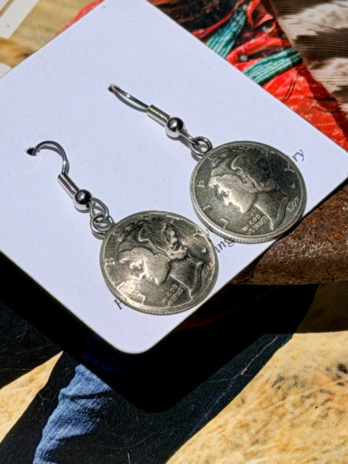 Mercury Dime Earrings