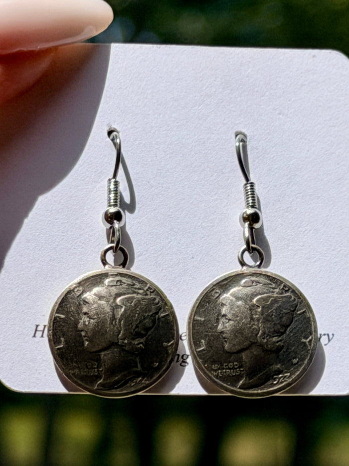Mercury Dime Earrings