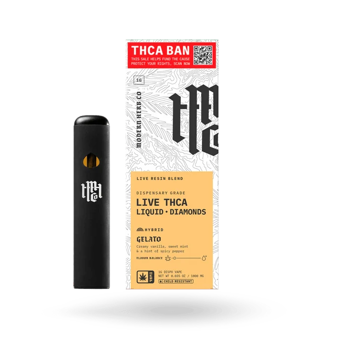 Modern Herb THCa Gelato Live Resin Liquid Disposable - HEMPER