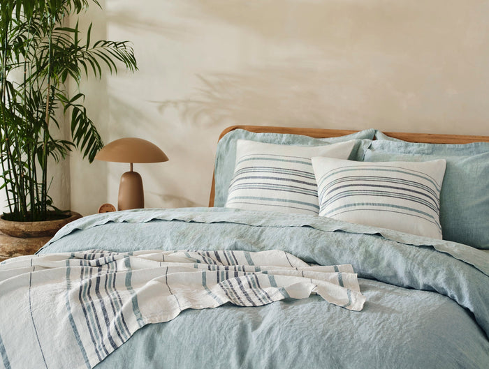 Mojave Organic Linen Decorative Pillow Cover + Pillow Insert Set