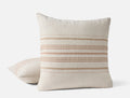 Mojave Organic Linen Decorative Pillow Cover - Coyuchi | Khaki/Praline Stripe