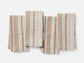Mojave Organic Linen Napkins, Set of 4 - Coyuchi | Khaki/Praline Stripe