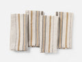 Mojave Organic Linen Napkins, Set of 4 - Coyuchi | Khaki/Espresso Stripe