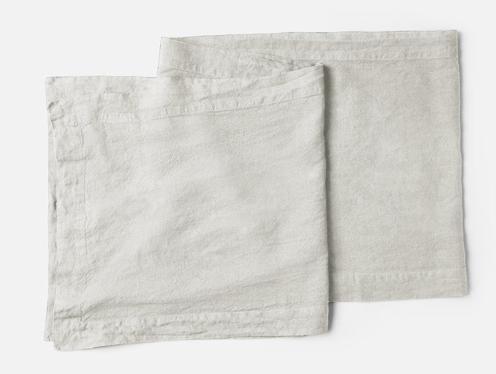 Mojave Organic Linen Runner | Khaki Chmabray