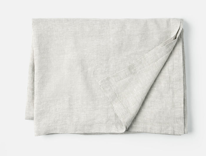 Mojave Organic Linen Tablecloth| Khaki Chambray