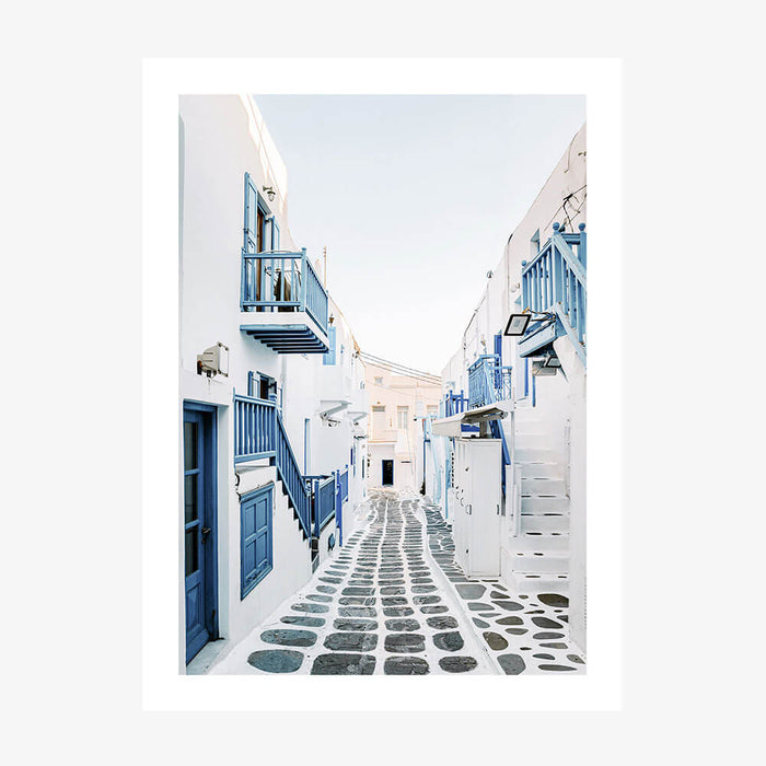 Mykonos Streets wall art print