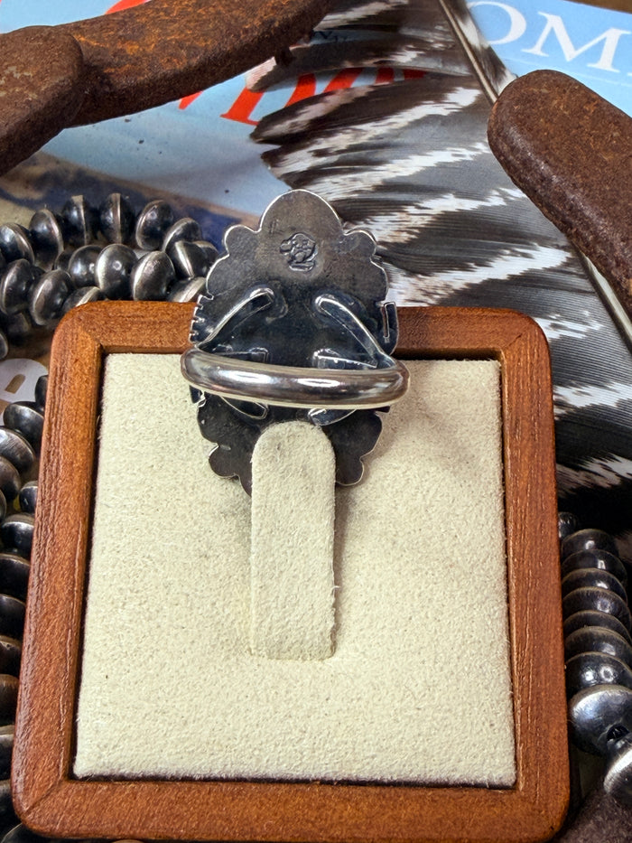 Native American Sterling Silver Turquoise Ring By Daniel Benally. From R.B Company. Size 7
