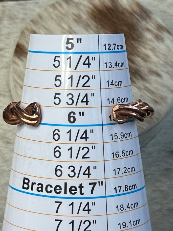 Native American Twisted Copper Bracelet Cuff By Elaine Tahe