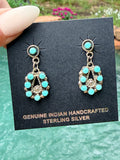 Native American Zuni Sterling and Turquoise Earrings by Lynette Laate