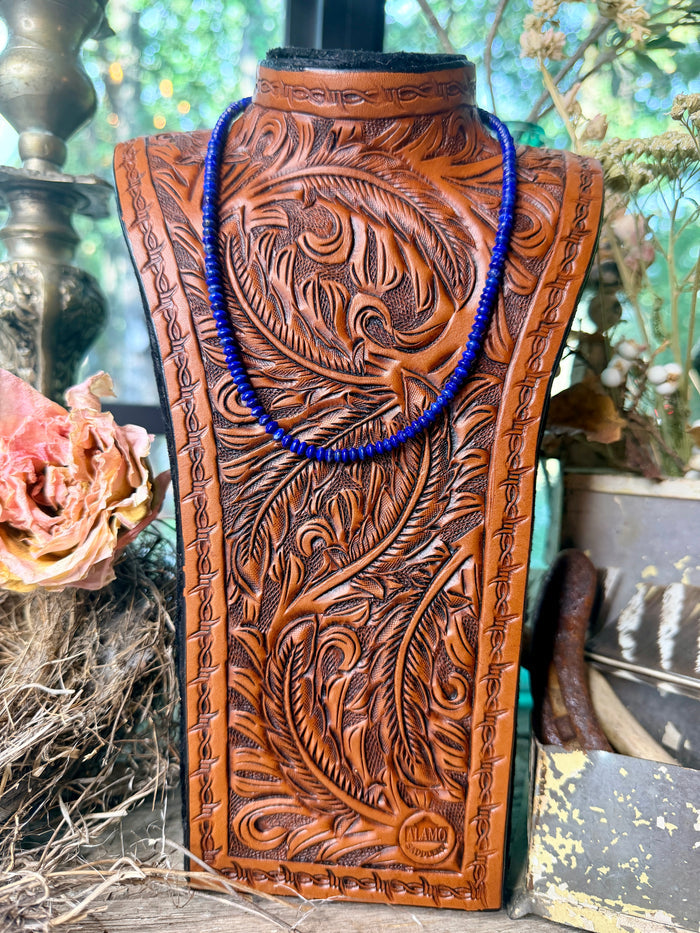 Native Made 4mm Lapis Saucer Necklace