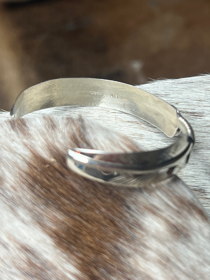 Native Made 5 Stone Kingman Feather Cuff
