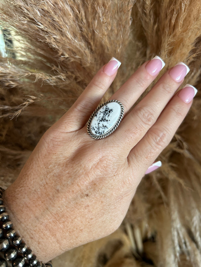 Native Made Adjustable Buffalo Ring by Donovan Skeets